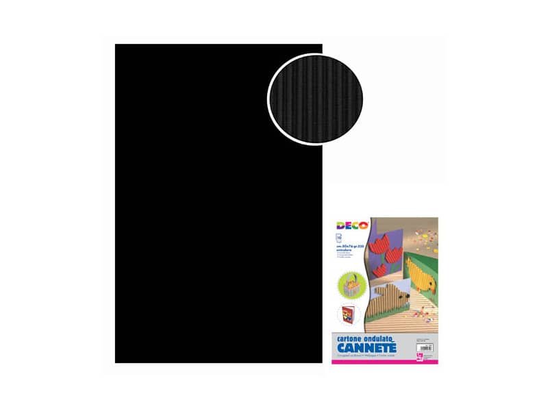 CannetŠ – 50×70 cm – busta 10 fogli – 230 g/mý Deco nero 2206/7