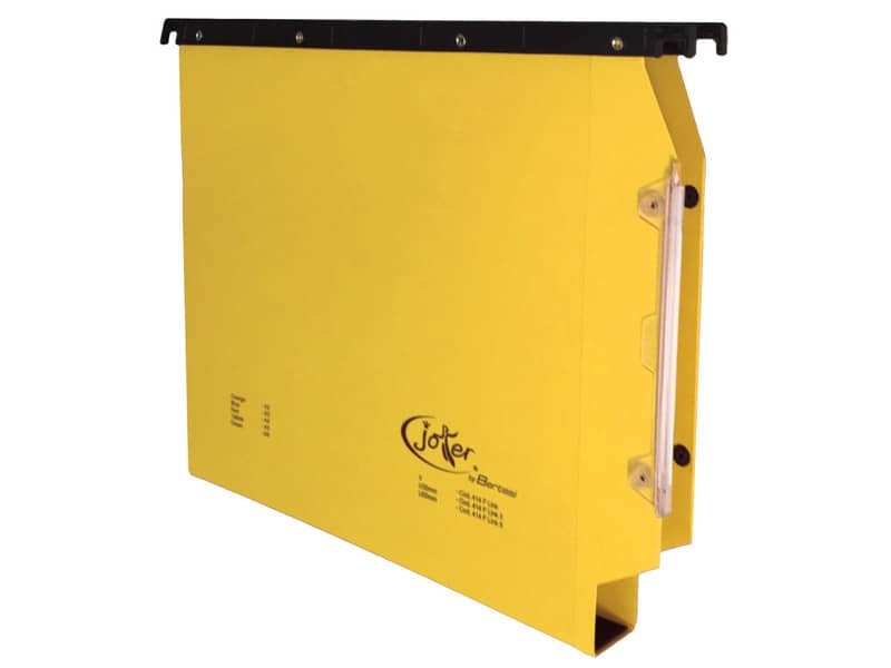 Cartelle sospese orizzontali per armadi Joker interasse 33 cm – fondo a U 3 cm – giallo – confezione 25 pezzi