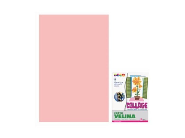 Carta velina 50x76 cm - busta 24 fogli - 20 g/mý Deco rosa 05314