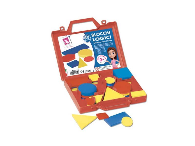 Blocchi logici – valigetta 48 pezzi CWR assortiti 07734