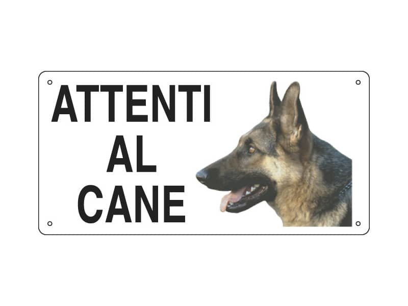Cartello informativo 25×12,5 cm Cartelli Segnalatori ”Attenti al cane” 8505