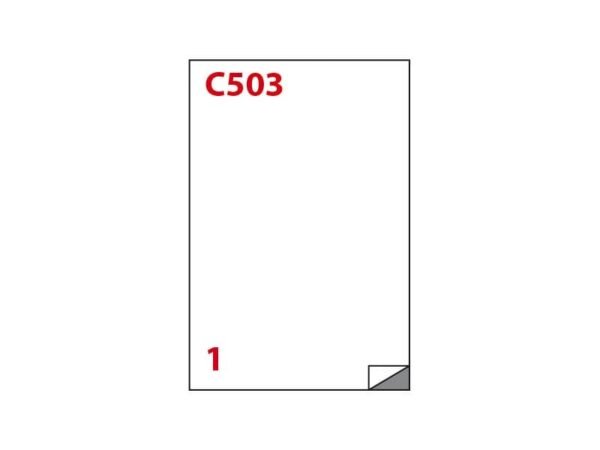 Etichette bianche Markin Copiatabu C503 colla Super Permanente 210x297 mm 1 et/foglio conf. 100 fogli A4 X210C503SP