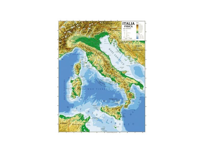 Carta geografica plastificata – 100×140 cm CWR Italia 06990