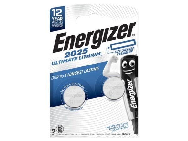Batterie al litio a bottone Lithium Performance BP2 3V Conf. 2 pz blu Energizer CR2025 - E301319400