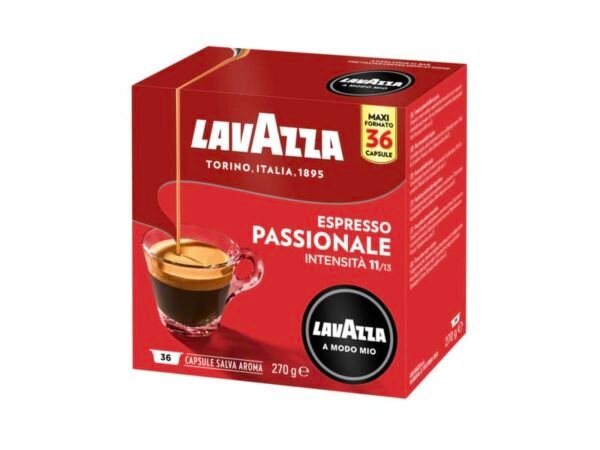 CaffŠ in cialde Lavazza Astuccio 36 capsule A Modo Mio Passionale - GLAMMAP36