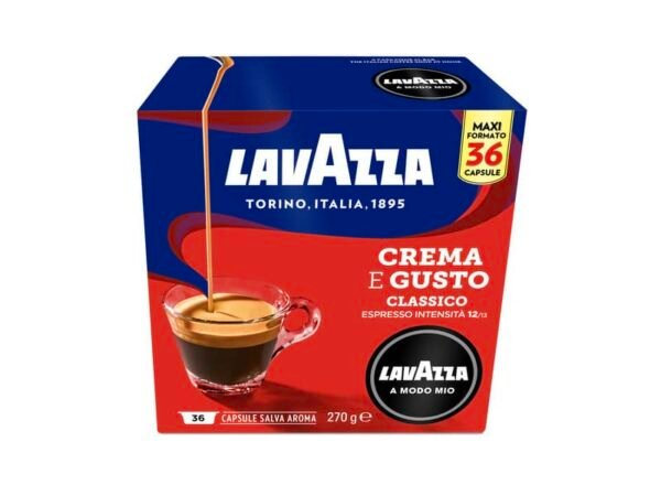 CaffŠ in cialde Lavazza Astuccio 36 capsule A Modo Mio Crema&Gusto - GLAMMQCG36