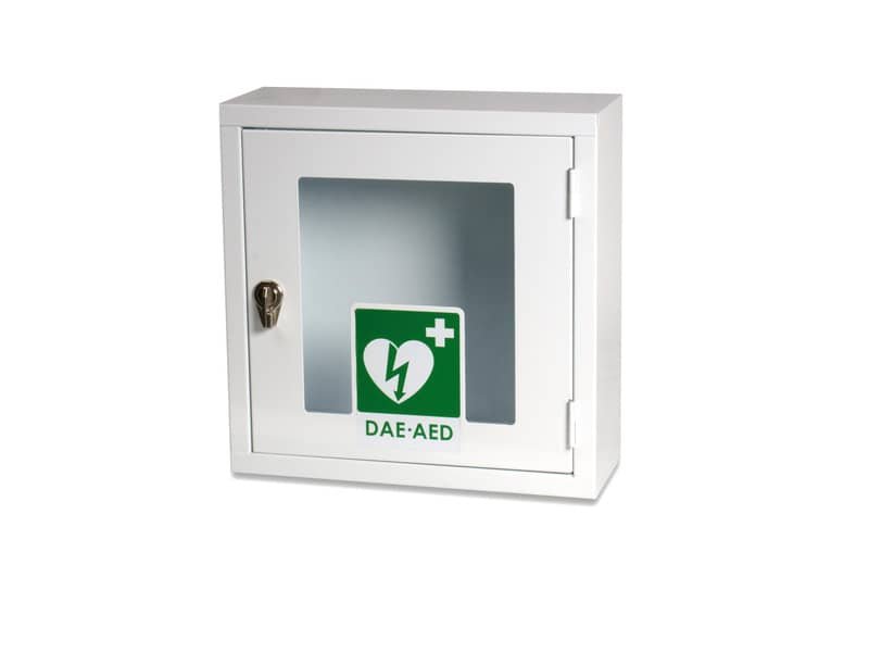 Teca per defibrillatore VISIO – bianco PVS senza allarme DEF040