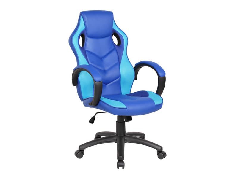Poltrona gaming per adulti Serena Group Las Vegas L61 x P66 x H106/116 cm – blu-azzurro – GA9381NA