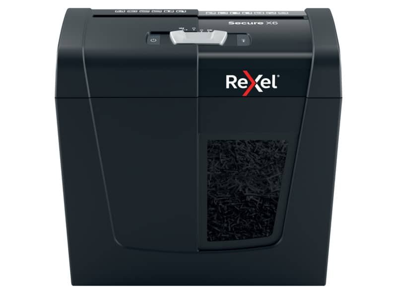 Distruggidocumenti uso personale Rexel Secure X6 – P-4 – 10 L – taglio a frammenti 4×40 mm – 2020122EU