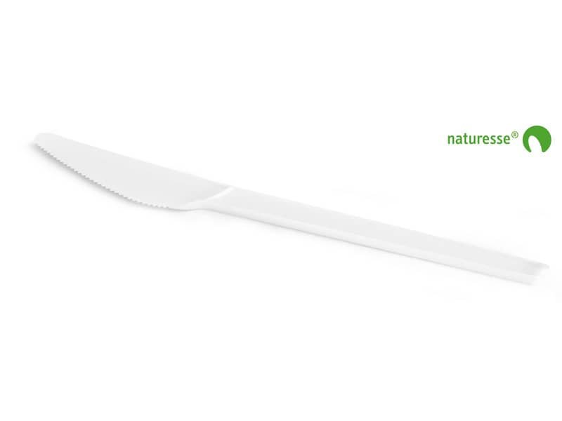 Posate in CPLA BIO bianco compostabile smart. Conf.50pz. Scatolificio del Garda coltello – 14161
