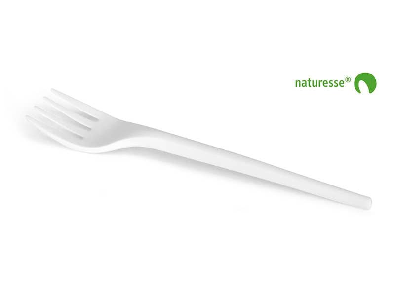 Posate in CPLA BIO bianco compostabile smart. Conf.50pz. Scatolificio del Garda forchetta – 14162