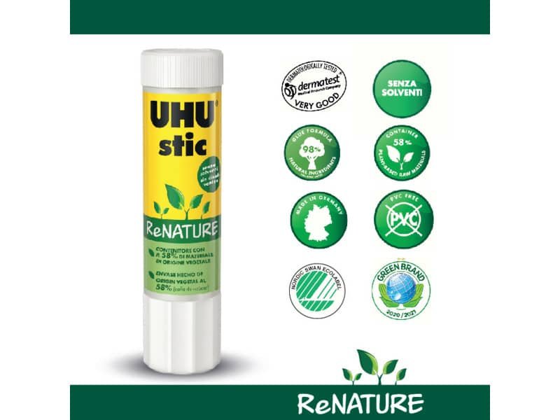 Colla stick UHU Stic ReNATURE  40 gr – 45802