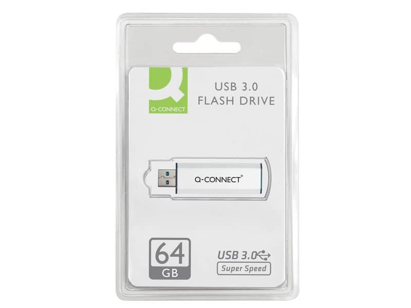 Chiavetta USB 3.0 Q-Connect Flash drive argento/nero – 64 GB – KF16371