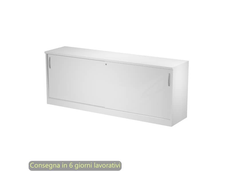 Armadio basso bianco con ante scorrevoli Artexport Bridge/Flex 185x46x73 cm bianco – CR/3