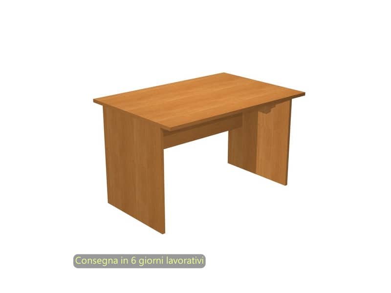 Scrivania piano noce chiaro 120x80xH.72 cm gamba a pannello in melaminico in linea Presto Artexport – 004PAN/4
