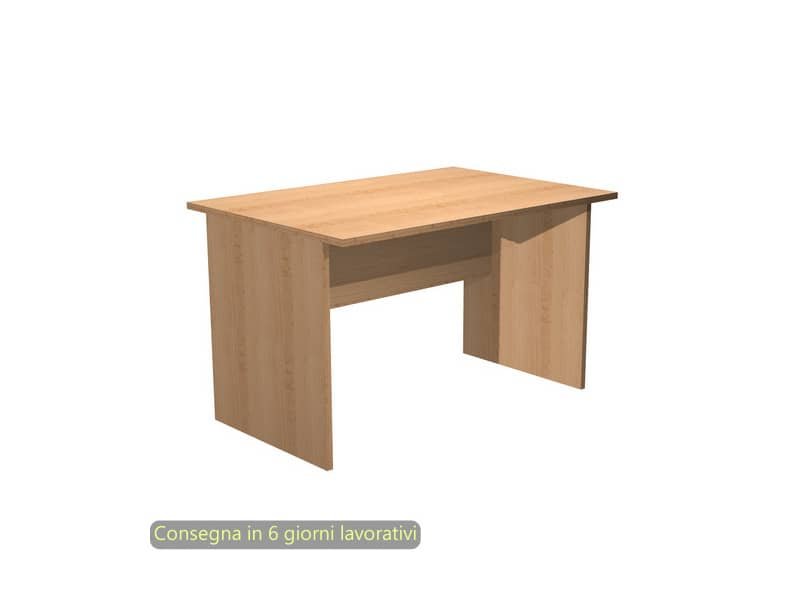 Scrivania piano faggio 120x80xH.72 cm gamba a pannello in melaminico in tinta linea Presto Artexport – 004PAN/6