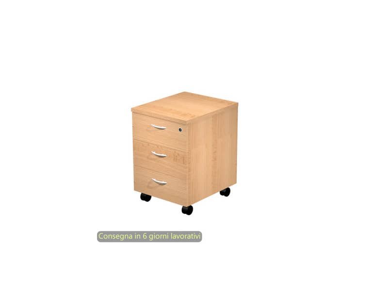 Cassettiera a tre cassetti smontata Artexport Presto 43x52x59,5 cm – faggio 60021/6