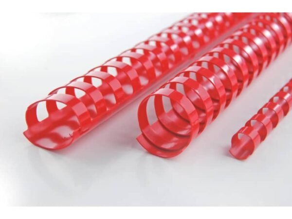 Dorsi plastici CombBind a 21 anelli - 8 mm A4 - fino a 45 fogli - conf da 100 dorsi GBC rosso - 4028214