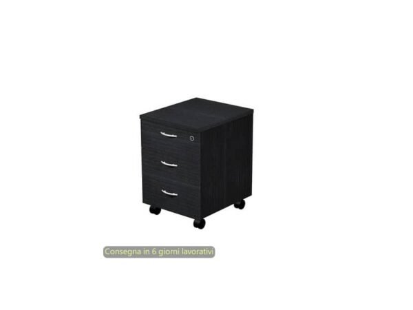Cassettiera a tre cassetti smontata Artexport Presto 43x52x59,5 cm nero venato frassino - 60021/8
