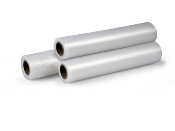 Pack di rotoli compatibili con macchina sottovuoto  Monolith - 3 rotoli 22x300 cm + 2 rotoli 28x300 cm - trasparente