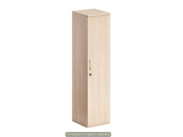Armadio alto rovere mono anta 45x46xH.181,8 cm con 3 ripiani inseribili Bridge Artexport BH45+AH45/C