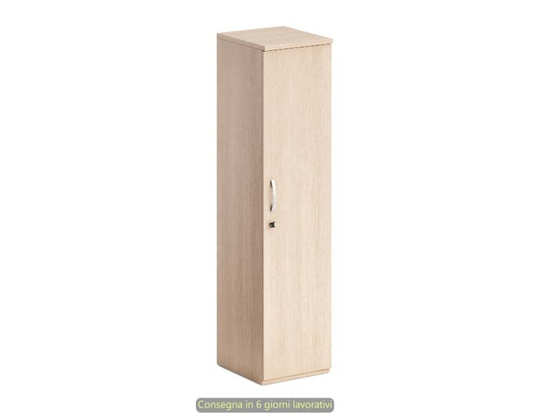 Armadio alto rovere mono anta 45x46xH.181,8 cm con 3 ripiani inseribili Bridge Artexport BH45+AH45/C