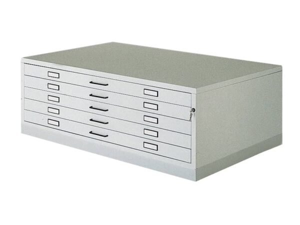 Cassettiera orizzontale in metallo a 5 cassetti Tecnostyl A1 bianco - 113x79,5x55 cm - A1/5