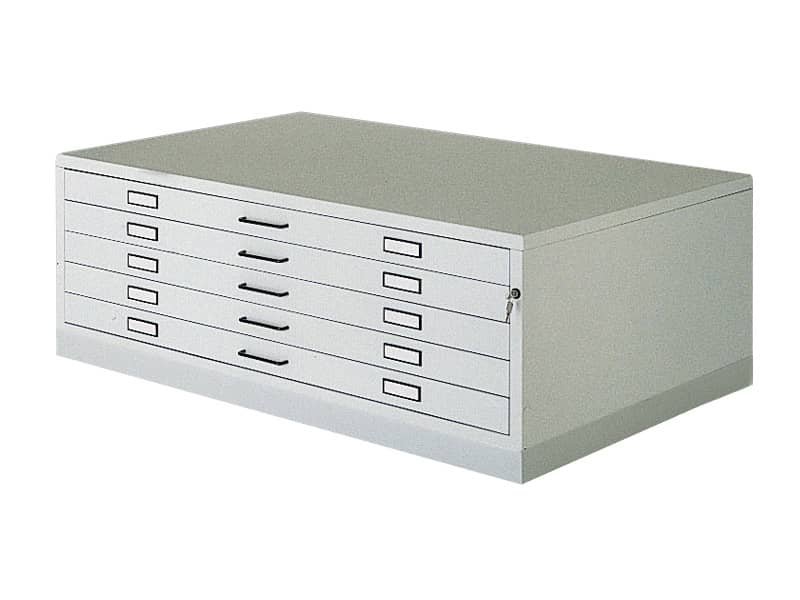 Cassettiera orizzontale in metallo a 5 cassetti Tecnostyl A1 bianco – 113×79,5×55 cm – A1/5