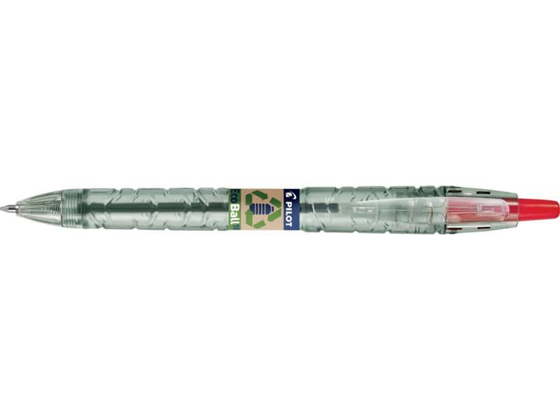 Penna a sfera a scatto Pilot ecoball B2P ricaricabile – punta 1 mm – inchiostro a base d’olio – rosso – 040178