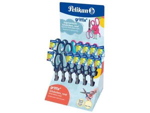 Display forbici Griffix Pelikan per destrimani e mancini assortite 605397