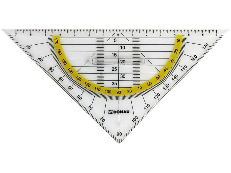 Squadra con goniometro Donau con impugnatura 16 cm 4210002-00