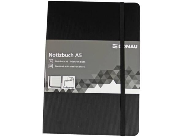 Taccuini Donau 95 ff righe A5 nero 1345101-01