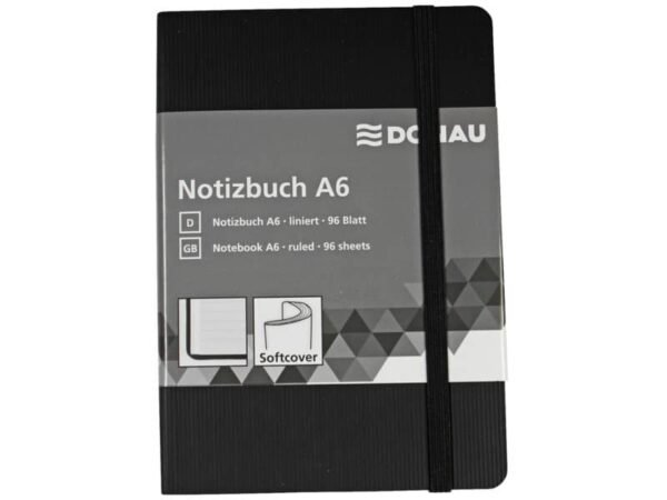 Taccuini Donau 95 ff righe A6 nero 1346101-01