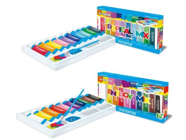 Tempera Mitama Pi— Lavabile - colori assortiti - conf. 10 tubetti da 21 ml - 62888
