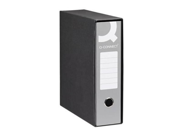 Registratore protocollo con custodia Q-Connect dorso 8 cm - 28,5x34,3 cm - grigio RQ-CON-P8GR