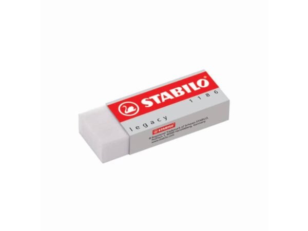 Gomma bianca Stabilo Legacy senza PVC - 22x11x62 mm - Conf. 20 pezzi - 1186/20