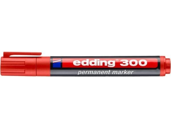 Marcatore permanente edding 300 punta conica 1,5-3 mm rosso E-300 002
