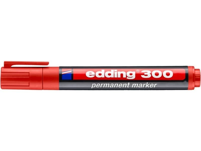 Marcatore permanente edding 300 punta conica 1,5-3 mm rosso E-300 002