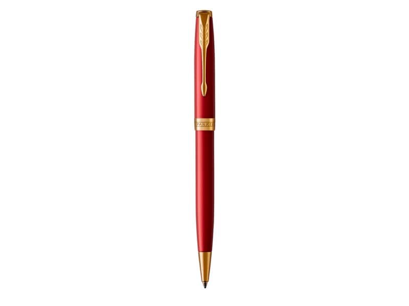 Penna a sfera Parker Sonnet Red Lacquer GT punta M inchiostro nero Parker Red GT 1931476