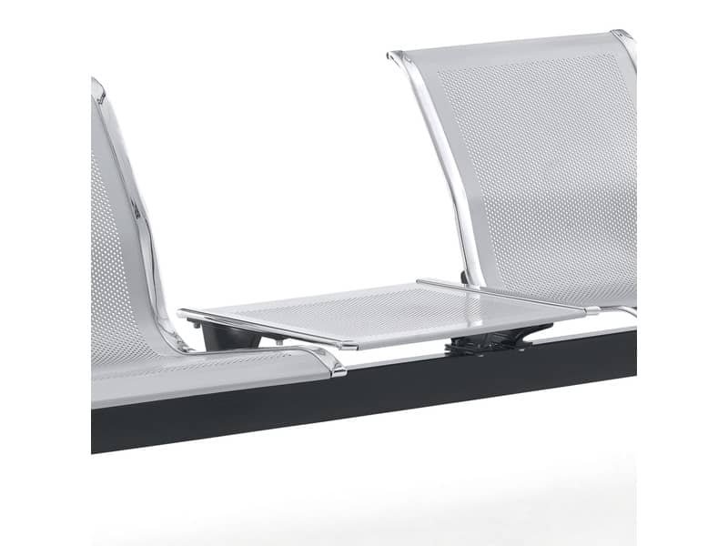Tavolino in acciaio microforato applicabile sulla trave 50×50 cm Serena Group grigio – SJ820G-T