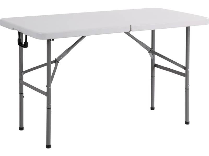 Tavolo rettangolare pieghevole Serena Group in polietilene bianco e base nera 122x61xH.74 cm – CZ122F