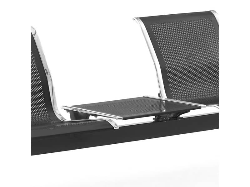 Tavolino in acciaio microforato applicabile sulla trave 50×50 cm Serena Group nero – SJ840K-T