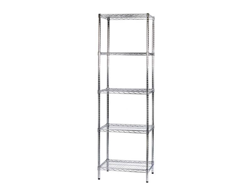 Scaffale cinque ripiani d’acciaio cromato Serena Group Archimede 60x45xH.200 cm – 5X456020