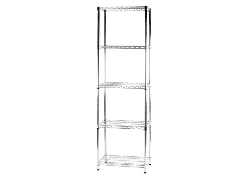Scaffale cinque ripiani d’acciaio cromato Serena Group Archimede 60x35xH.200 cm – 5X356020