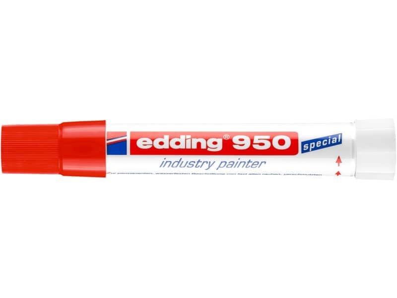 Marcatore a cera edding 950 punta conica 10 mm rosso E-950 002