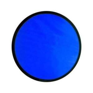 frisbee pieghevole in poliestere con pouch colorata coordinata - › 25 cm - blu-silver 5007785