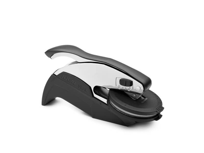 Ideal Seal 970051/LS Cromo – Timbro a secco PERSONALIZZATO – pressa  51 mm – con borsa deluxe – 185417