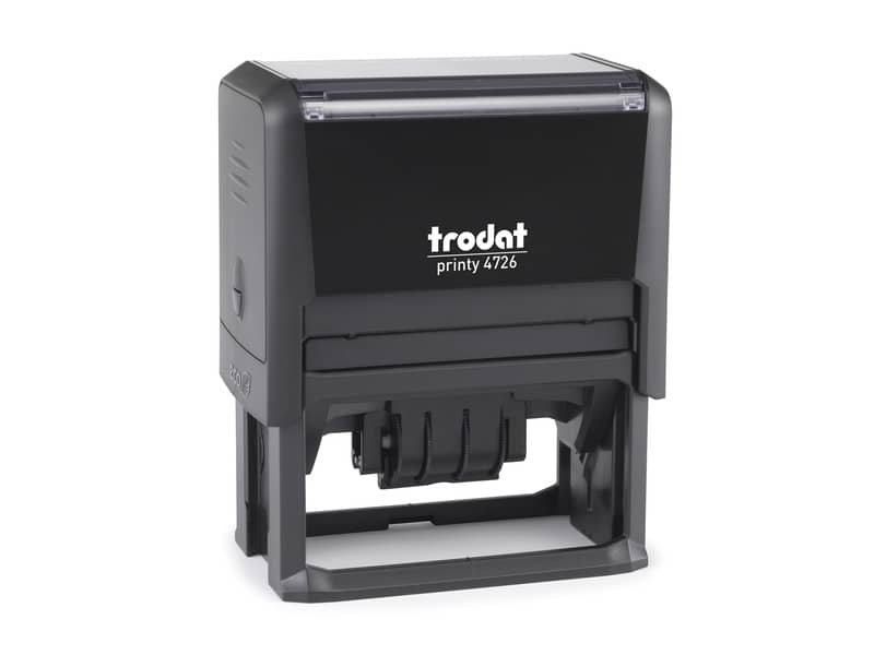 Printy 4726 – Datario con testo PERSONALIZZATO fino a 3+3 righe dimens. max personalizzazione 75×38 mm – 181807