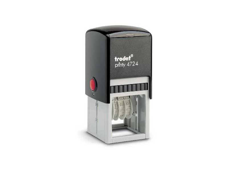 Printy 4724 – Datario con testo PERSONALIZZATO fino a 3+3 righe dimens. max personalizzazione 40×40 mm – 82845