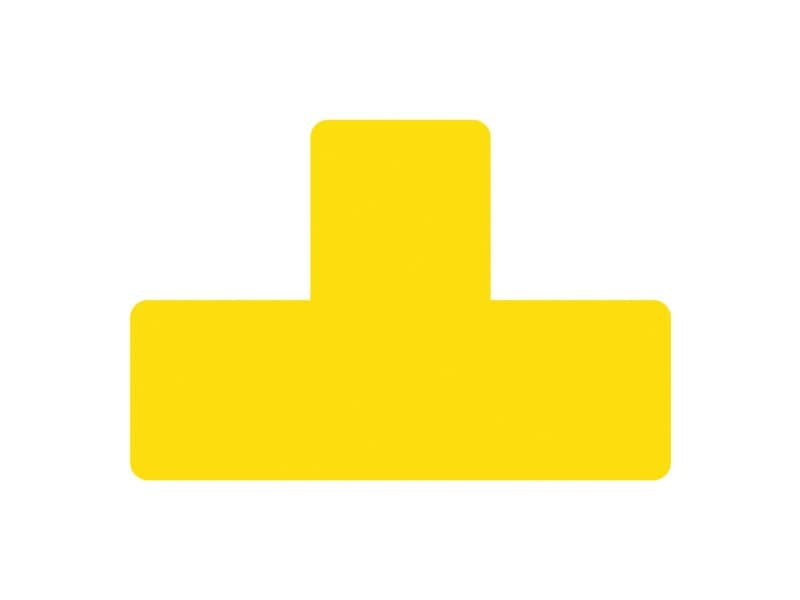 Sticker per pavimenti a T – 15×5 cm – Tarifold giallo conf. 10 pz – B197304